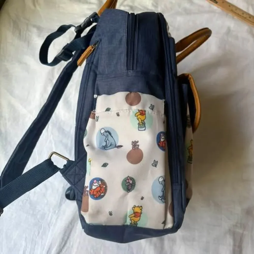 Disney Winnie the Pooh Diaper Bag Backpack w/ changing pad & 2 Lego keychains